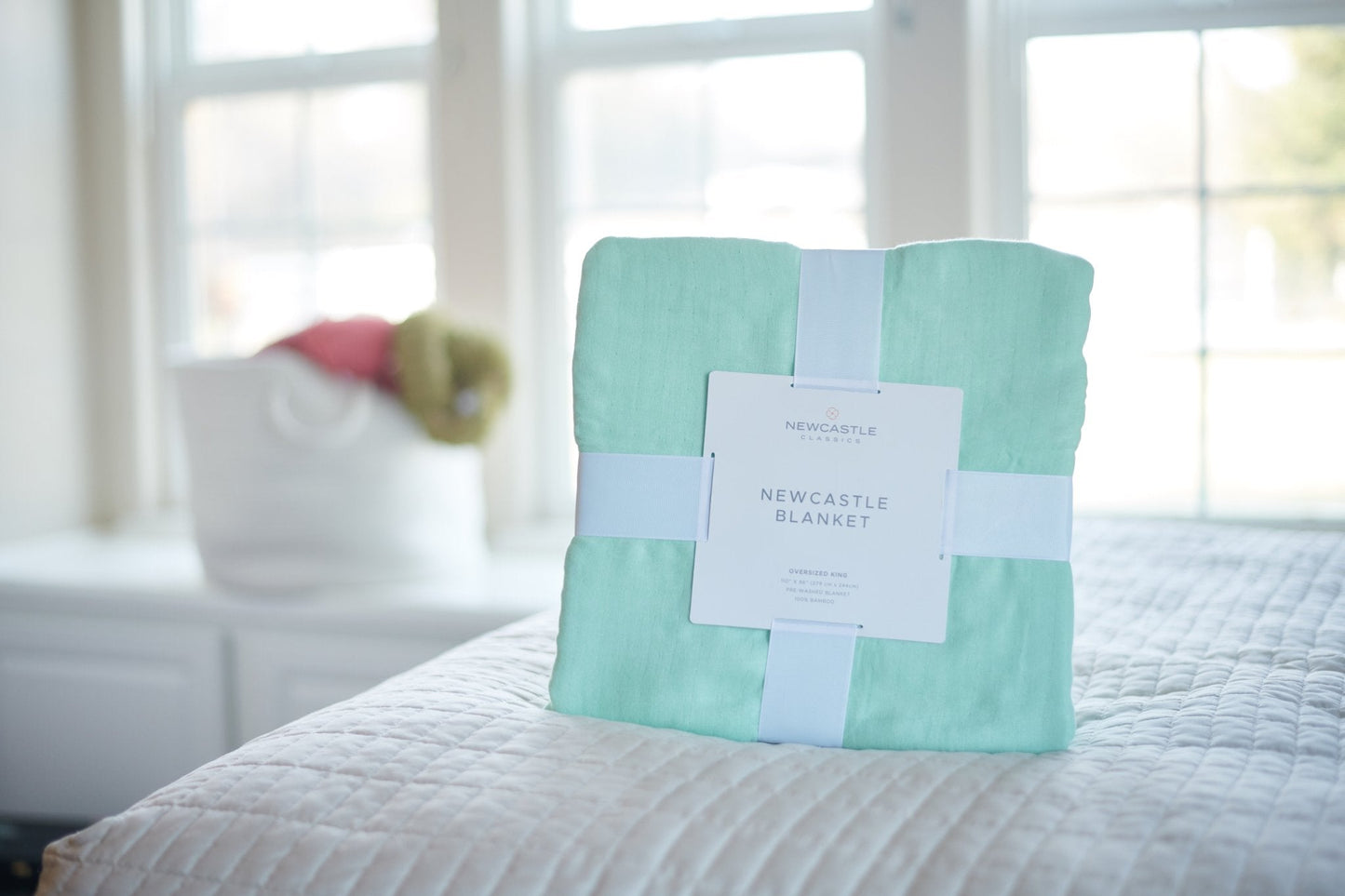 Seafoam Green Oversized King Bamboo Blanket