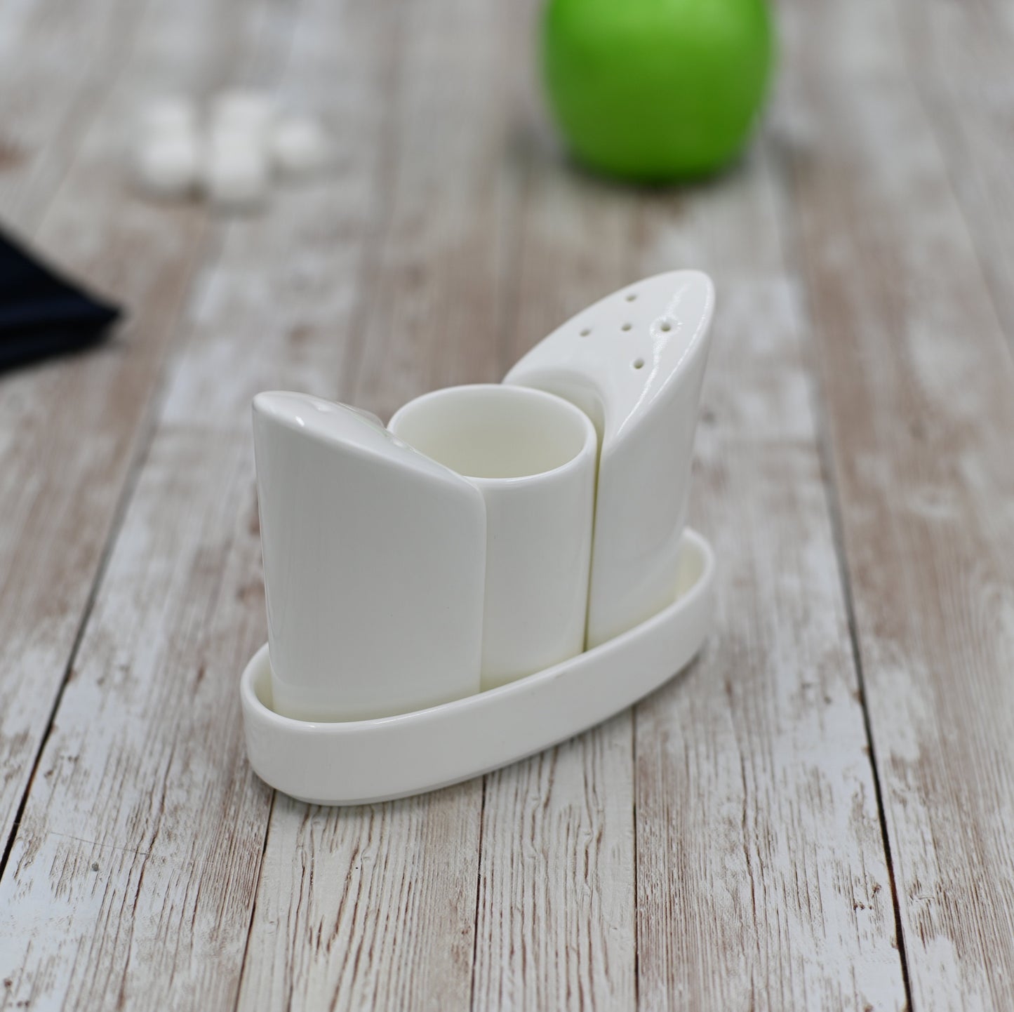 White Salt & Pepper Set