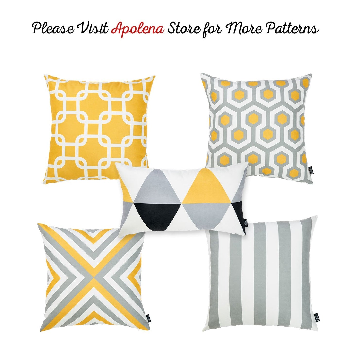Geometric Flashback Square 18" Throw Pillow Cover (Set of 4)