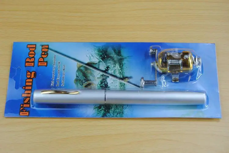 Survival & Portable Telescopic Pocket Mini Pen Fishing Rod with Reel
