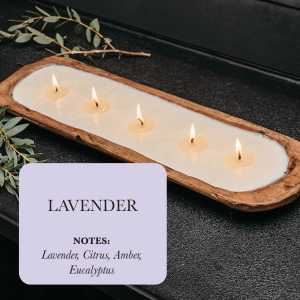 5-Wick Dough Bowl Soy Candle - Lavender