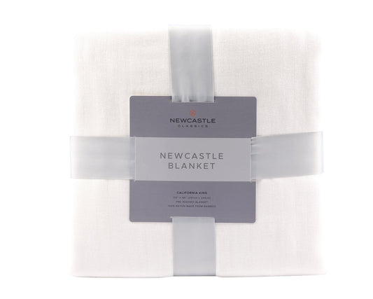 Pristine White Oversized King Bamboo Blanket