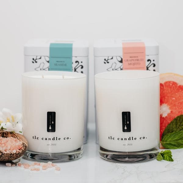 Seaside and Grapefruit Mojito 2-Wick Soy Candle Gift Set