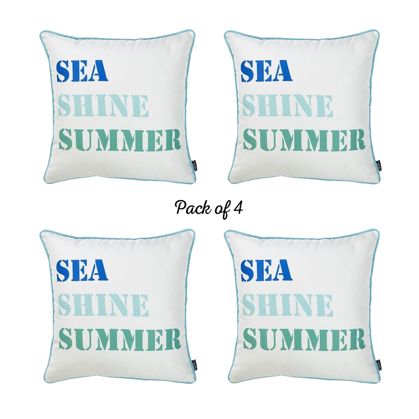 Marine Sea Shine Square 18" Throw Pillow Cover (Set of 4)