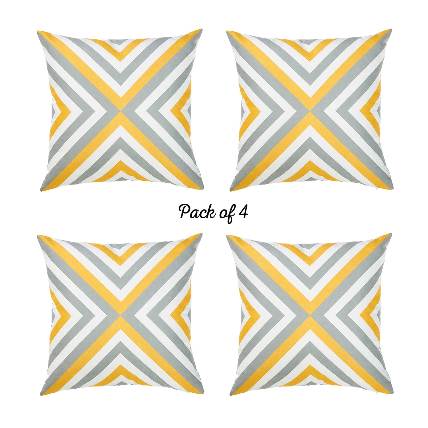 Geometric Flashback Square 18" Throw Pillow Cover (Set of 4)