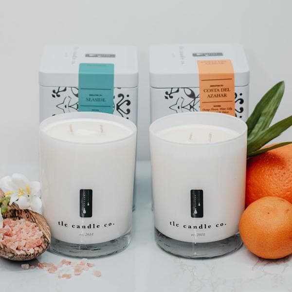 Seaside and Costa Del Azahar 2-Wick Soy Candle Gift Set