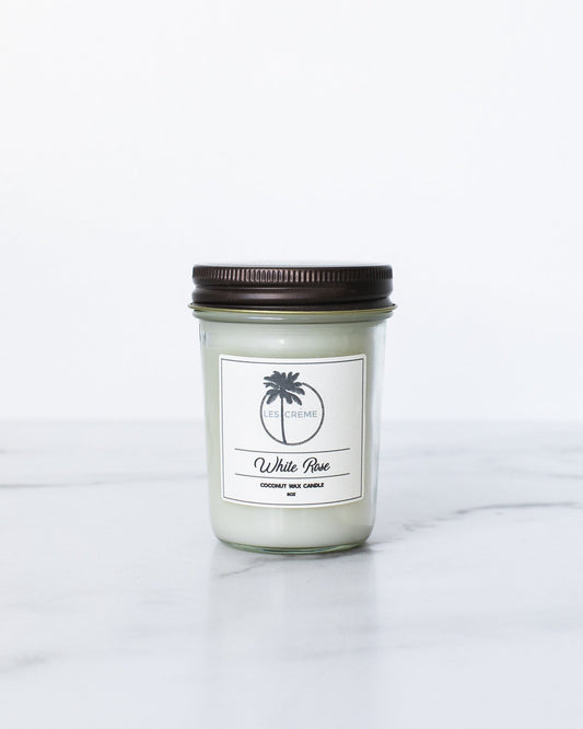 White Rose Coconut Wax Candle