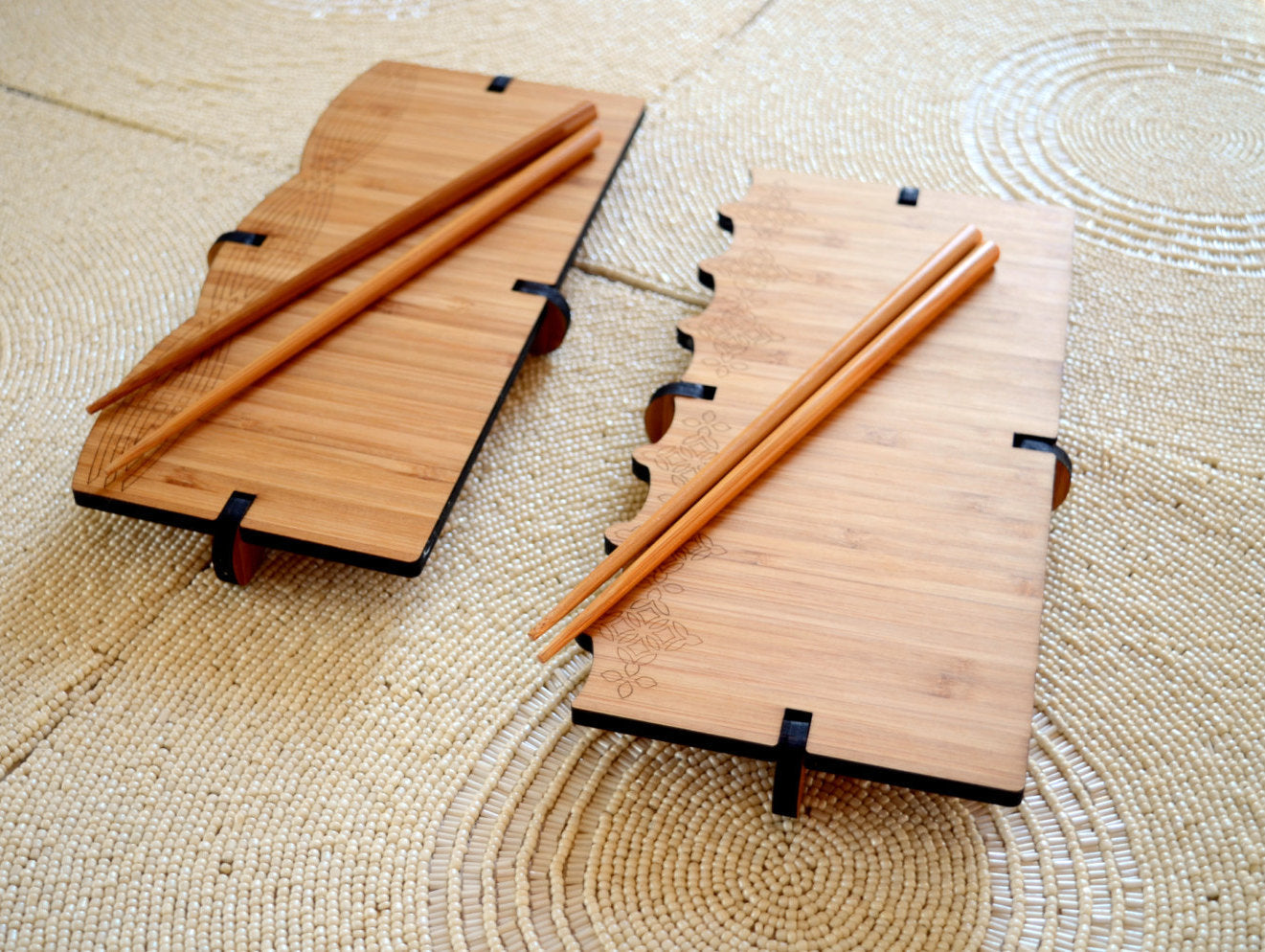 Bamboo Sushi Serving Sets